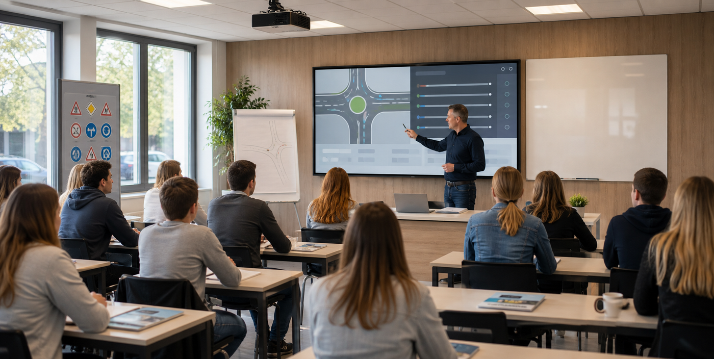 Vorschau einer modernen Fahrschule Website