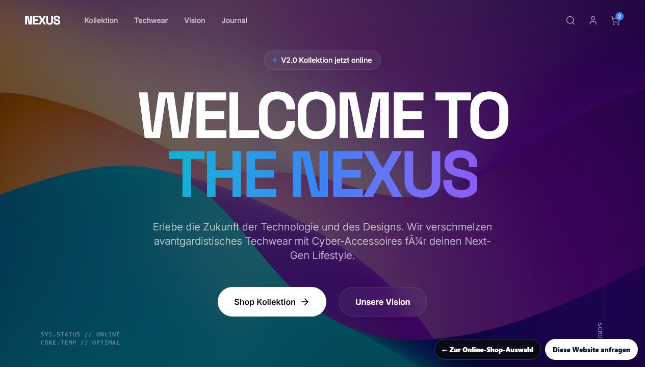Vorschau NEXUS Online-Shop